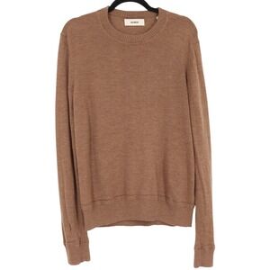 Buck Mason Men's Size L Brown Crew Neck Long Sleeve 100% Cashmere Sweater